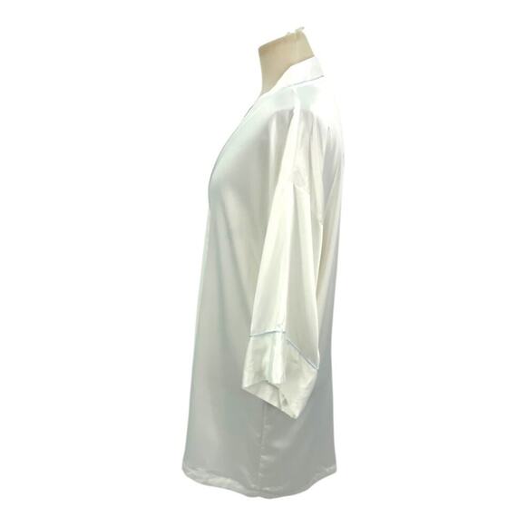 In Bloom by Jonquil Open Front White Satin Bride Robe Size Large NWOT - Picture 7 of 10